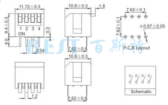 編碼開(kāi)關(guān)DPS70X參考圖紙